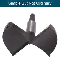 Utoolmart 100 mm-es Forstner fúrófej karbid heggyel, 80 mm hosszú, professzionális faipari lyukfúró forgóvágó, zsanérokhoz, rétegelt lemezhe 3