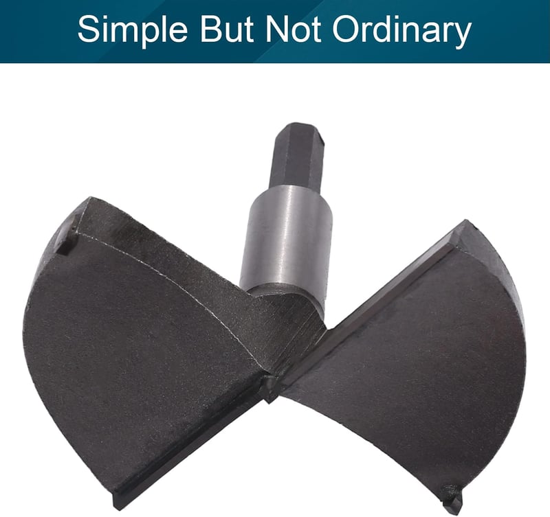 Utoolmart 100 mm-es Forstner fúrófej karbid heggyel, 80 mm hosszú, professzionális faipari lyukfúró forgóvágó, zsanérokhoz, rétegelt lemezhe