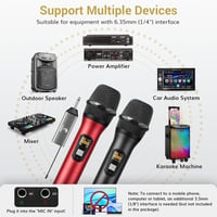 TONOR TW630 Vezeték Nélküli Mikrofon Szett - Dupla UHF Fém Mikrofon Tölthető Vevővel, 60m Hatótáv, Karaoke, Rendezvény, DJ  5