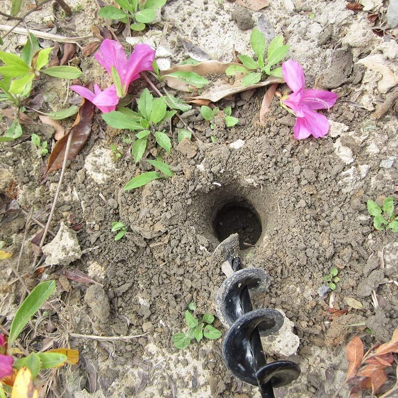 Erőteljes kerti talajfúró 4x42cm - Akkus fúróhoz, ültetéshez, lyukfúráshoz