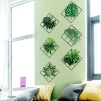 Droomhuis Növény Falmatrica Szett - 6 db Önálló Átlátszatlan Virág Falikép Konyhába, Nappaliba, Gyerekszobába, Fürdőbe - Modern Herbárium St 7