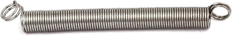 Rozsdamentes acél húzórugó készlet - 10 db, 0,3x3x30mm, ezüst színű