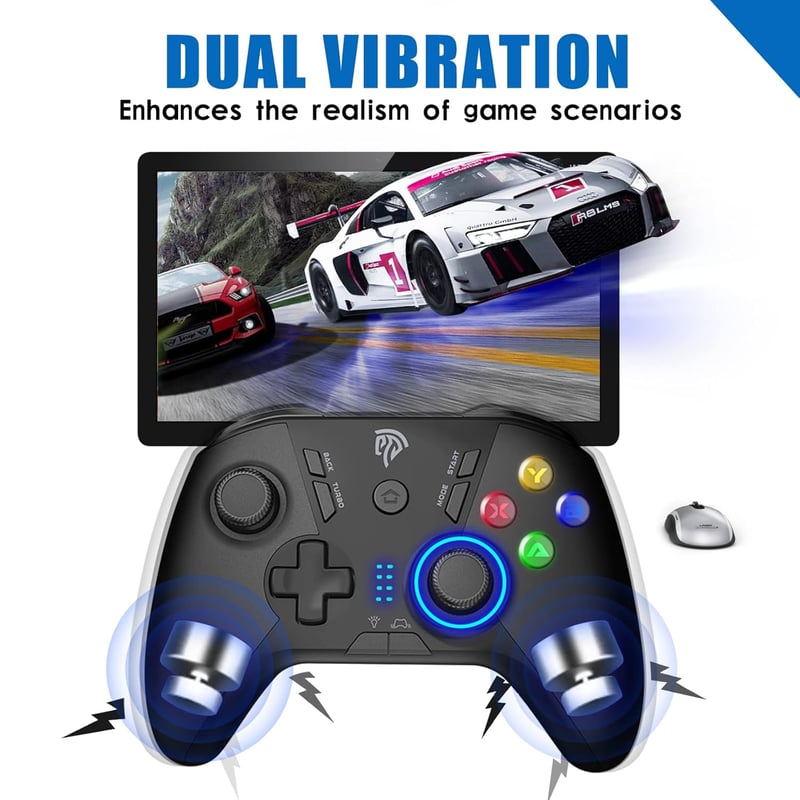 EasySMX vezeték nélküli gamepad PS3/PC/Android/Switch-hez, turbó funkcióval