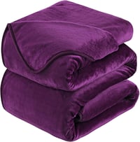 HOZY Lila Puha Plüss Takaró 150x200cm - Meleg Fleece Ágytakaró és Kanapévédő 1