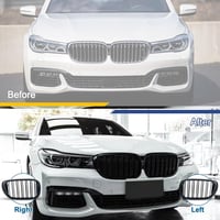 TOPTHAN BMW 7-es Sorozat G11 G12 Sport Első Hűtőrács - Fényes Fekete Dupla Bordás Vese Rács 2014-2018 Modellekhez, Közvetlen Csere 8
