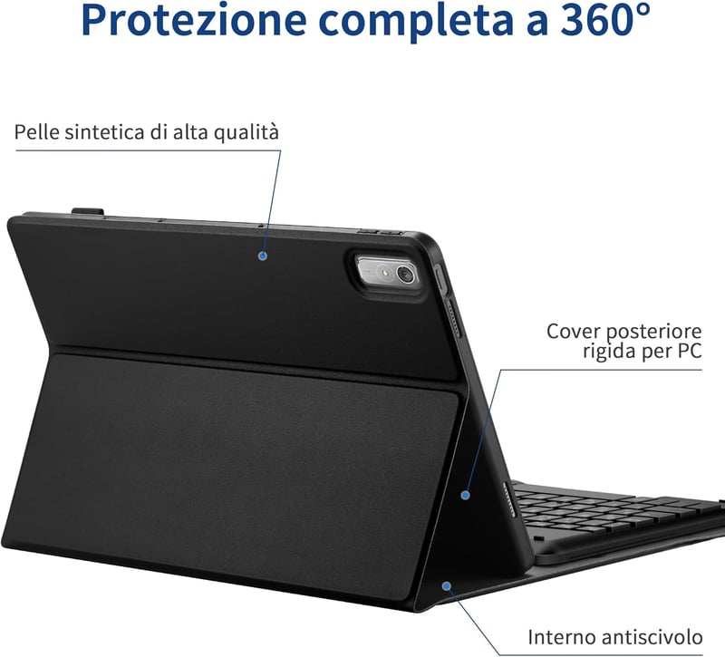 Lenovo Tab P11 (2. gen) 11.5" EasyAcc olasz bluetooth billentyűzetes tok - fekete