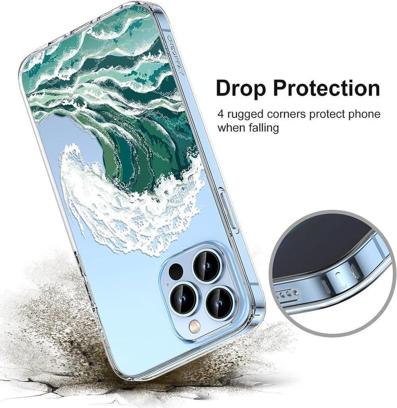 iPhone 13 Pro Max Átlátszó Hullámminás Ütésálló Szilikon Védőtok