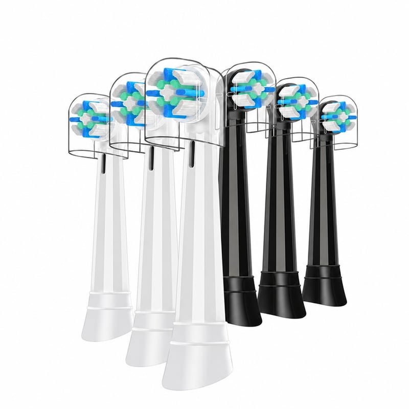 Oral-B iO Sorozat Kompatibilis Csere Fogkefefej Készlet – 8 db (5 db fekete + 3 db fehér), Elektromos Fogkefe Pótfej iO Sorozathoz
