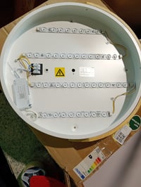 Lampă de tavan cu LED looluuloo cu telecomandă, 30W, 3000lm, reglabilă — capac crăpat, unitate principală îndoită (stare: vezi a 2-a imagine) 3