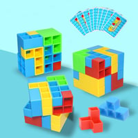 HIQE-FL 64 darabos Tetris torony egyensúlyozó játék gyerekeknek 7