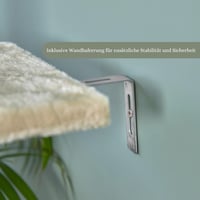 Runesol magasságállítható macskakarcsoló 236-278 cm, többszintű macskafa falrögzítéssel 3