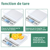 KUBEI 5kg-os USB-s digitális konyhai mérleg, 0,1g pontosság, rozsdamentes acél 4