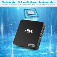 AGPTEK 4K médialejátszó 8TB HDD támogatással, HDMI/AV kimenettel, reklám és felirat funkcióval 4