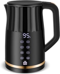 ForMe Rozsdamentes Acél Vízforraló 1,7L - Digitális LED Kijelző, 40-100°C Hőmérséklet Szabályozás, Melegen Tartó Funkcióval, Teafőzéshez, BP 1