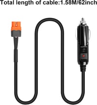 GINTOOYUN Szivargyújtó - XT60I-F Átalakító Kábel 17AWG, 1,58m, LED Jelzőfénnyel, Túlterhelés Védelemmel, Hordozható Töltőállomásokhoz, Dróno 7