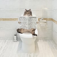 Macska WC-tréner szett - Újrahasználható, homok nélküli toalett-tanító rendszer, fehér 8