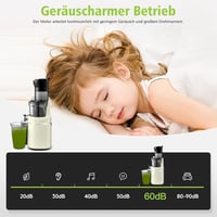 Aobosi 200W Gyümölcs és Zöldség Gyümölcsprés Visszaforgató Funkcióval, Két Szűrőmérettel, Intelligens Chippel, Citrusfacsaró, Sárga 8