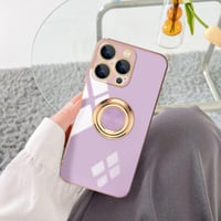 iPhone 13 Pro Rosegold-Lila Mágneses Gyűrűs Ütésálló Tok 7