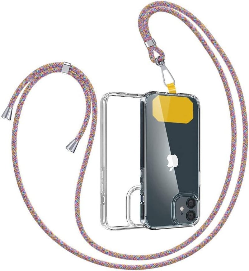 iPhone 11 Víztiszta Ütésálló Tok Színes Nyakpánttal