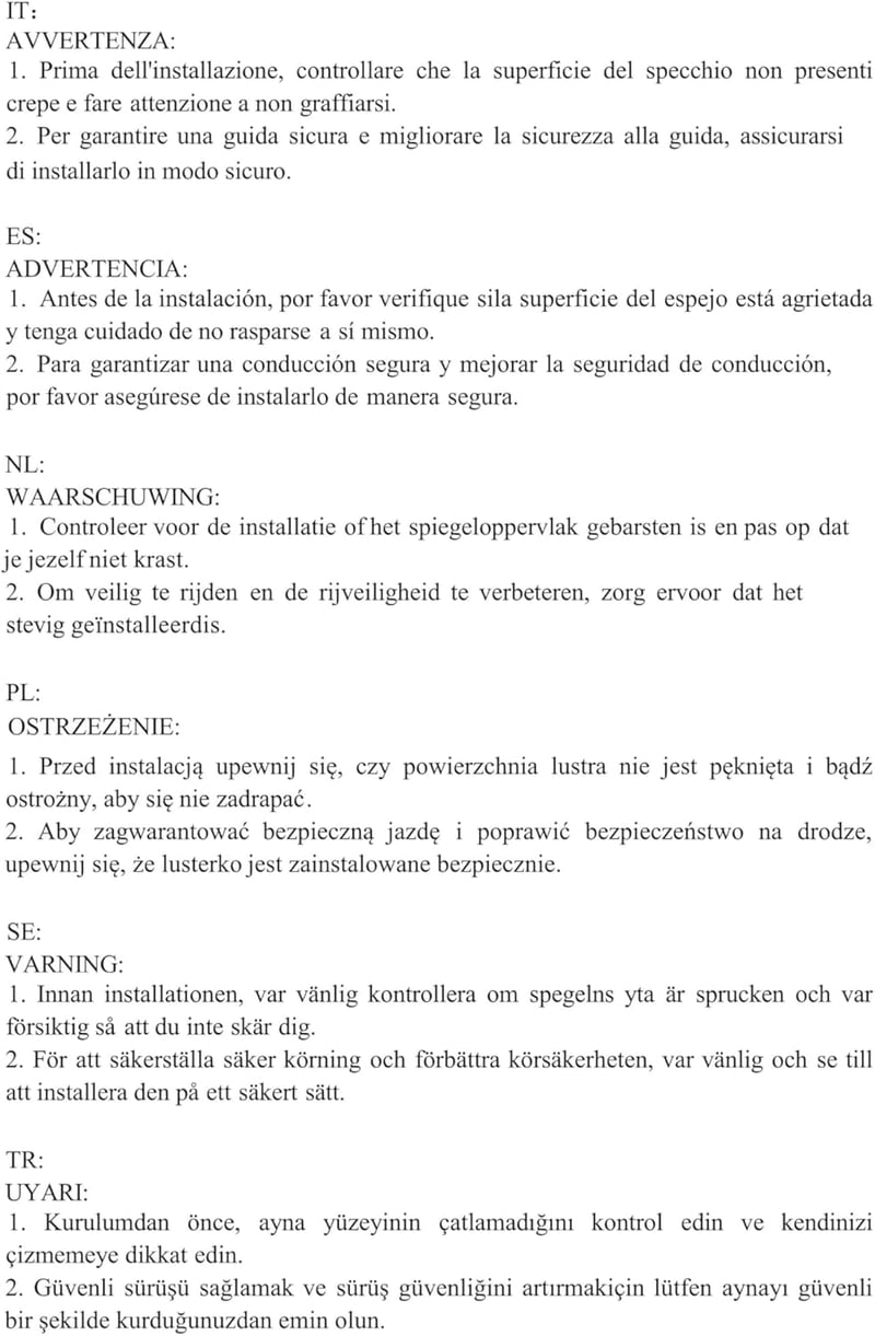 SUPAREE Univerzális Lakókocsi Tükör Szett - 360° Forgatható Domború Kiegészítő Visszapillantó, Állítható, 2 db