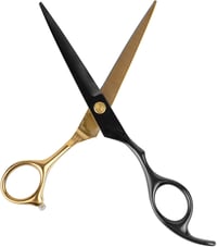 iLogic Barber Shop Professzionális Fodrász Olló 6 Hüvelykes Rozsdamentes Acélból - Kézzel Élezett Prémium Hajvágó Olló Fekete/Arany Színben 5