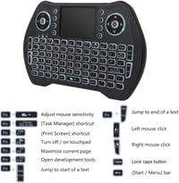 Mini Bluetooth billentyűzet érintőpaddal, 7 színű háttérvilágítással, újratölthető akkumulátorral 6