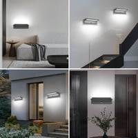 KUKAK 36W LED Kültéri Fali Lámpa Mozgásérzékelővel - 350° Forgatható Panel, IP65 Vízálló, 6500K Hideg Fehér, Kert, Terasz, Bejárat Világítás 3