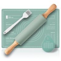 Set de copt Metamorisy: sucitor din silicon de 38 cm și covor de copt din silicon de 60x40 cm 1