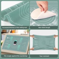 Set de copt Metamorisy: sucitor din silicon de 38 cm și covor de copt din silicon de 60x40 cm 5