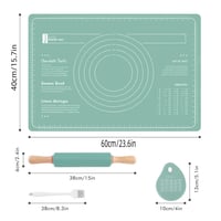Set de copt Metamorisy: sucitor din silicon de 38 cm și covor de copt din silicon de 60x40 cm 7