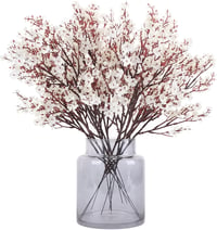 N&T NIETING Művirág Szett - 12 db Fehér Fátyolvirág (Gypsophila) Dekoráció Esküvőre, Asztalra, Lakásba - 49 cm Hosszú Selyem Virágcsokor 1