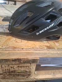 Cască de bicicletă Dunlop cu LED, negru, mărimea L (58-61 cm), cu 3 moduri de iluminare — viziera lipsește, pată mică (stare: vezi a 2-a fotografie) 3