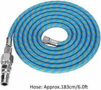 Cocoarm Nylon Légecset Tömlő Adapter Készlet - 1,83m Flexibilis Levegőcső 1/8"-1/4" Csatlakozókkal Festékszóróhoz, Kompresszorhoz - Kék-Sárg 7