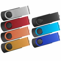 Set 7 Stick-uri USB 2.0 Kepmem, 8 GB, Metalic Rotativ, cu breloc multicolor, compatibil PC și tabletă 1