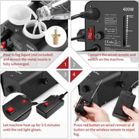 Theefun 400W Mini Ködgép Távirányítóval - Halloween, Buli, Esküvő 4