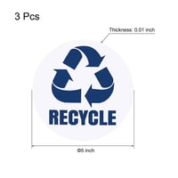 Újrahasznosítási Matrica Szemetesre 3db - Szelektív Hulladékgyűjtő Címke 12,7cm Kék-Fehér 2