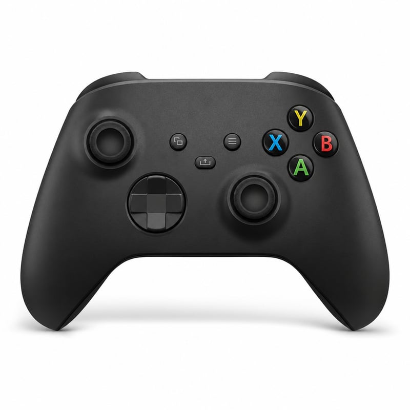 Bezdrôtový ovládač Xbox Carbon Black, kompatibilný s Xbox Series X/S, One a PC, balenie z roku 2025 (stav: pozri 2. obrázok)
