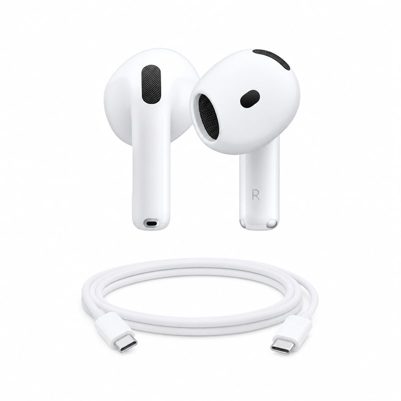 Apple AirPods 4 Bluetooth Fülhallgató Aktív Zajszűréssel, Adaptív Hang, USB-C Töltőtok — fiókhoz rendelve (állapot: lásd a 2. képet)