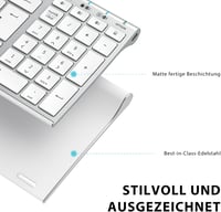 iClever BK10 Bluetooth Billentyűzet QWERTZ Német Vezeték Nélküli Újratölthető 3