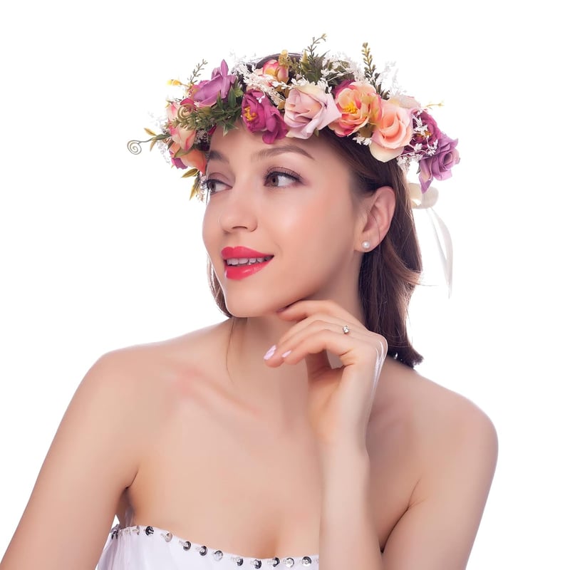 Virágkoszorú Hajpánt Nőknek és Lányoknak - Elegáns Fejdísz