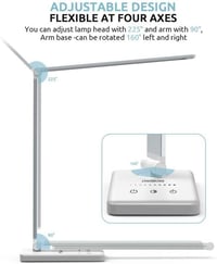 Chesbung LED íróasztallámpa: 5 szín, 10 fényerő, érintésvezérelt, összecsukható, akkumulátoros 8