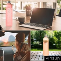 VINSUN Kulacs 650ml - Szivárgásmentes BPA-mentes Tritan Műanyag Ivópalack Szénsavas Italokhoz - Könnyű Sportpalack Túrázáshoz, Biciklizéshez 6