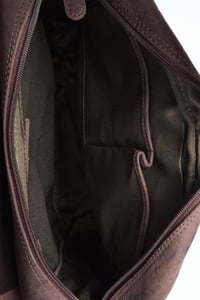 LEABAGS valódi bőr válltáska 13"-os laptophoz, sötétbarna 6