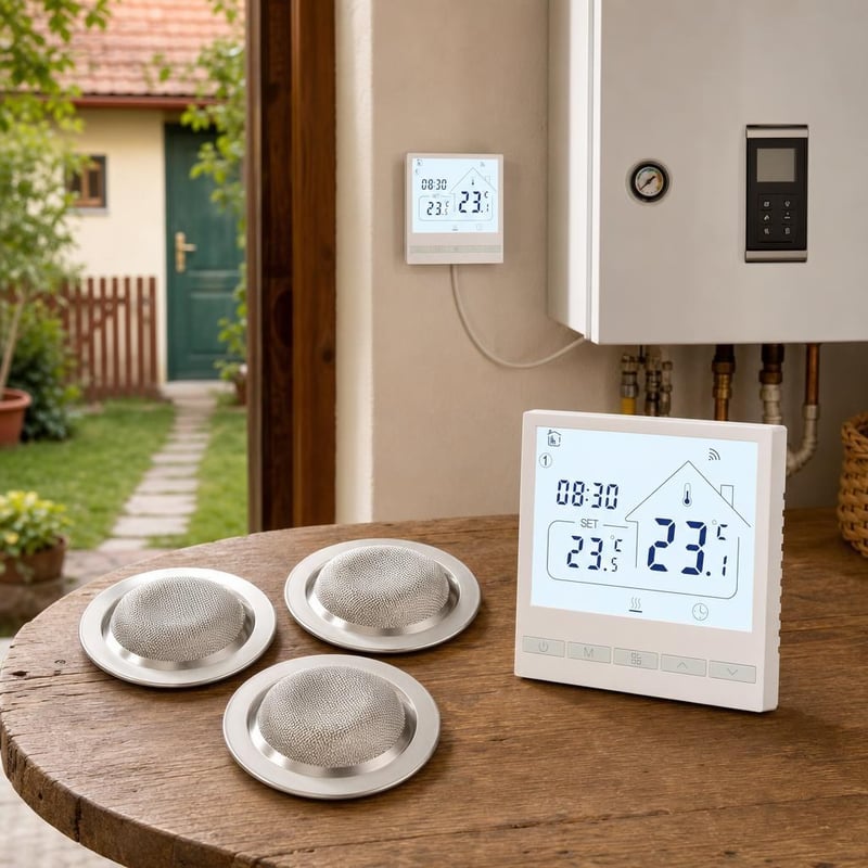 Paket za pripremu grijanja: 3x mrežica za uljni plamenik + pametni WiFi termostat