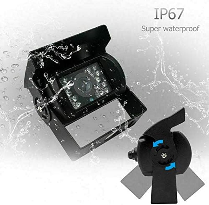 Baceyong 170°-os HD CCD Tolatókamera 18 LED-del, Teherautókhoz, 10m Kábellel