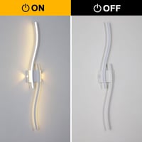 minifair 120 cm Modern Fali LED Lámpa - Fehér Akril Világítás Kiegészítő Fényforrással, Folyosóhoz, Lépcsőházba, Nappaliba, Fürdőszobába,  7