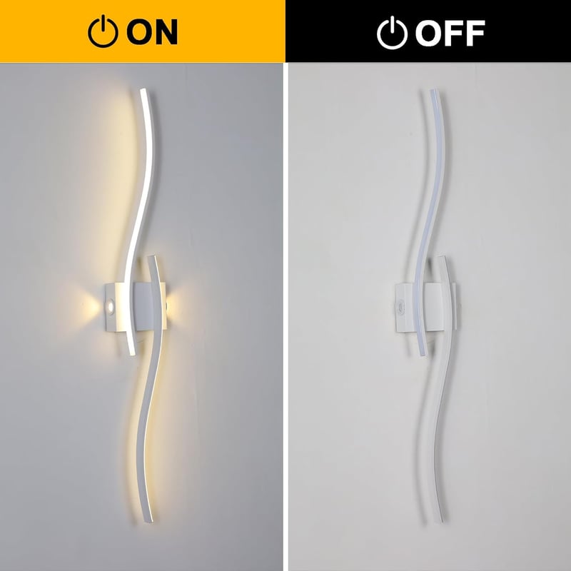 minifair 120 cm Modern Fali LED Lámpa - Fehér Akril Világítás Kiegészítő Fényforrással, Folyosóhoz, Lépcsőházba, Nappaliba, Fürdőszobába, 