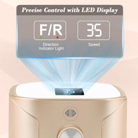 Kredioo 11 az 1-ben Professzionális Elektromos Körömcsiszoló LED Kijelzővel, 35000 RPM, Arany 2