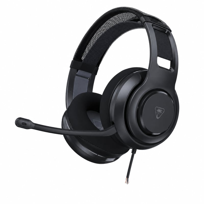 Herné slúchadlá Turtle Beach Atlas 200, čierne, káblové, pre PC a Xbox — chybné, na náhradné diely: Kábel je pretrhnutý (stav: pozri 2. obrázok)
