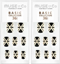MUSE & Co Közepes Ragasztható Műköröm Szett - 36 db, 2 Csomag 1